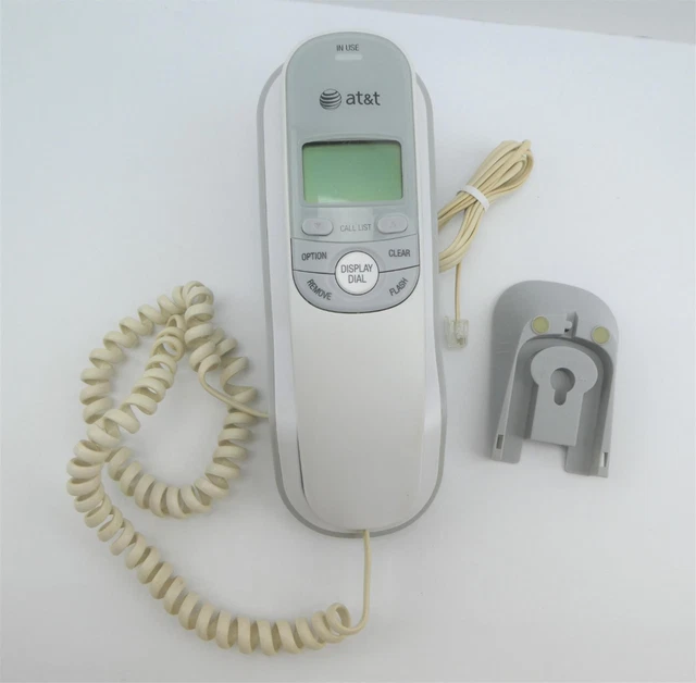 AT&T TR1909 Trimline Corded Landline Telephone w/ Caller ID/Call Waiting - White