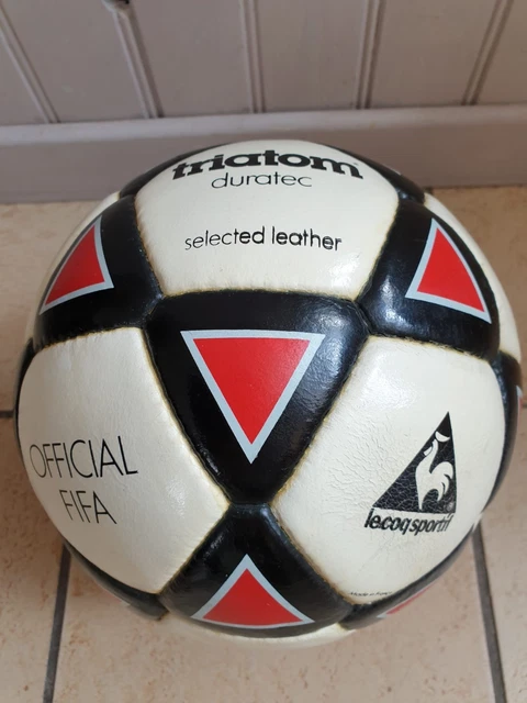 Ballon De Foot Ancien En Cuir - Football Authentique Années 1950 Avec Vessie