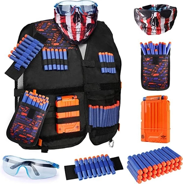 KIDS TACTICAL VEST Kit for Nerf Guns NStrike Elite Series w Refill