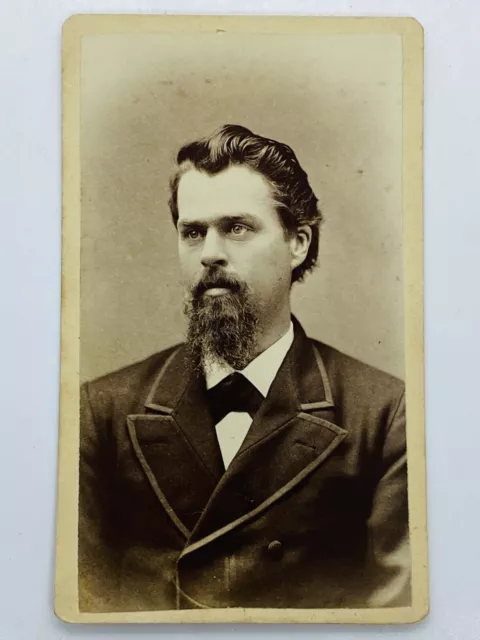 Antique (c. 1865) Civil War Man’s Portrait CDV by NIMS Fort Edward, NY