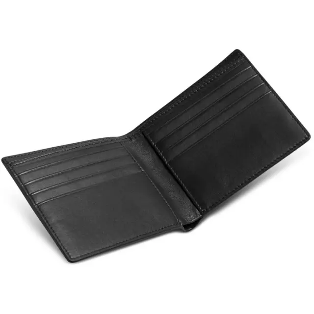 TED BAKER MENS Glassko Black Embossed Leather Bifold Wallet O/S BHFO ...
