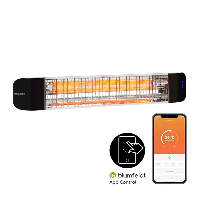 Heizstrahler Infrarot Heizung elektronische WiFi Terrasse Wärme Heizer 2400W
