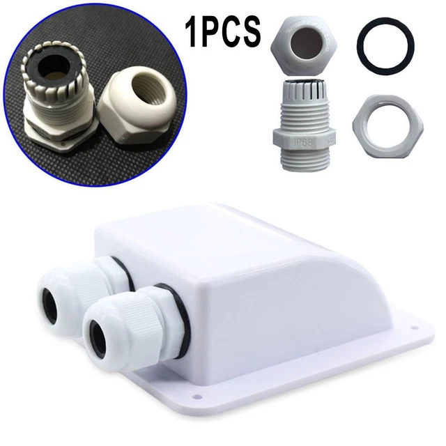 Junction Box Cable Gland Caravans Cable Double Hole Entry Sealed Junction Box