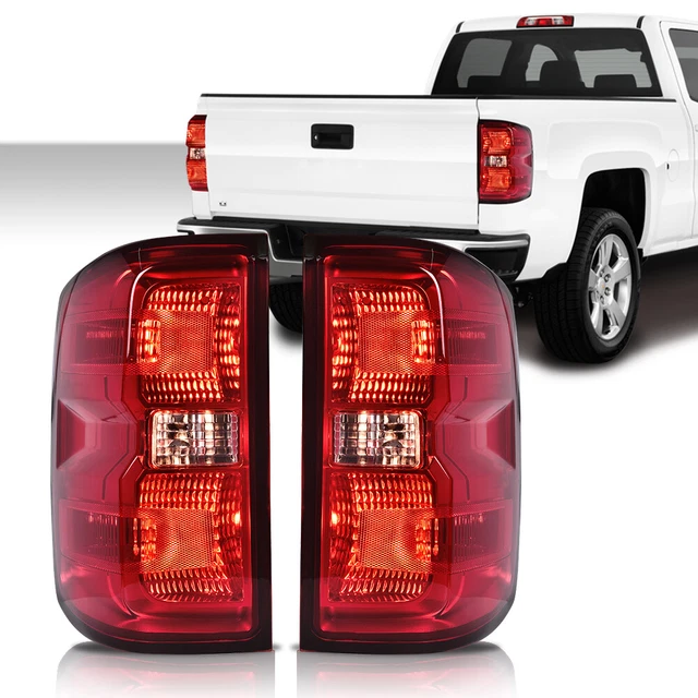 Fit For 2014-2019 Chevy Silverado Pickup W/ Bulbs Clear Euro Rear Tail Light - Foto 7