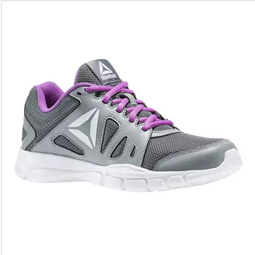 Reebok Womens Trainfusion Nine 2.0 Shoes Sneaker  Sz 7.5 Alloy/Grey/Violet/white