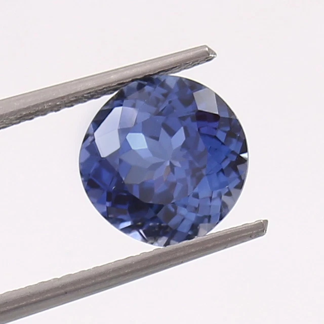 AAA Naturel sans Défaut Ceylan Bleu Saphir Desseré Rond Gemme Coupe 0.55 CT