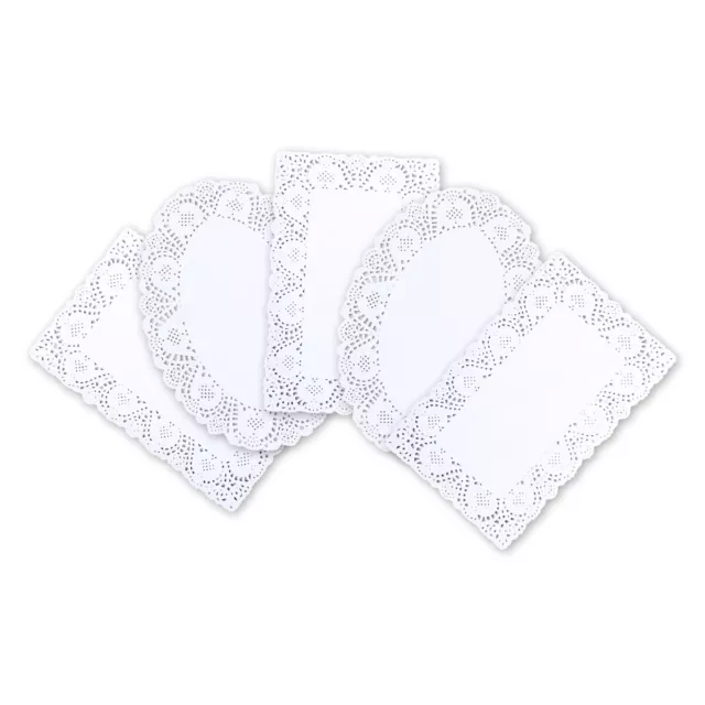 Home Master 240PCE Doilies Paper Oval Rectangle Lace Elegant Decorative