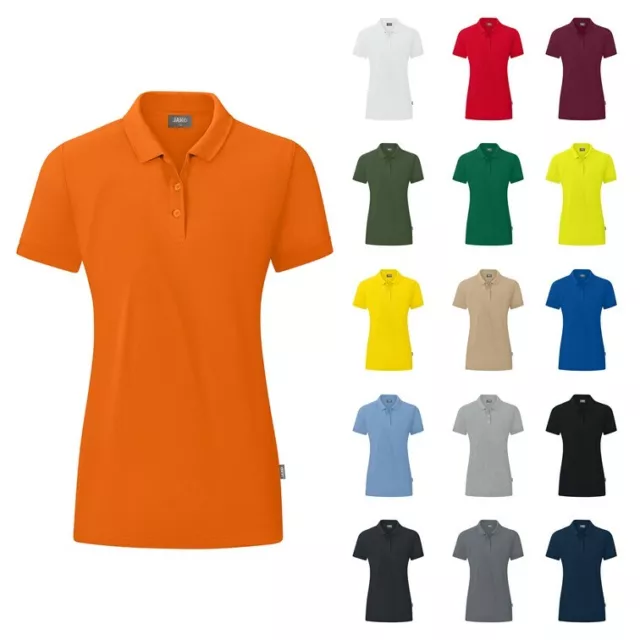 Jako Polo Organic Damen Poloshirt Polohemd T-Shirt Freizeitkleidung Sport NEU