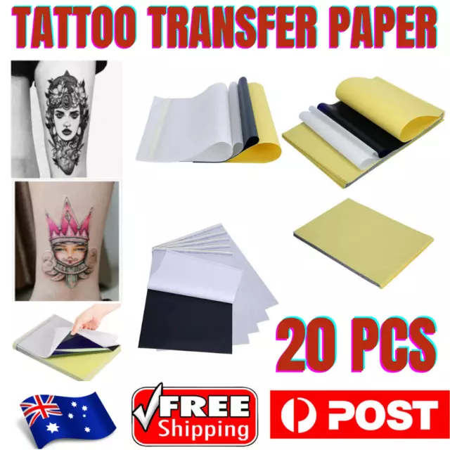 20pcs Tattoo Stencil Paper Transfer Spirit Thermal Carbon Tracing Copier Kit