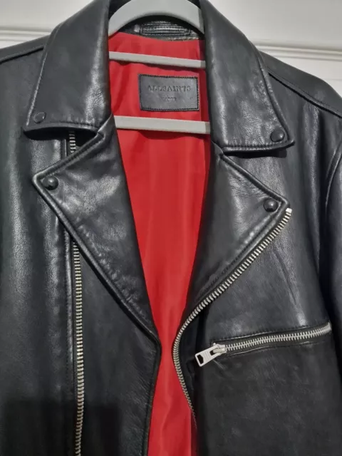 ALL SAINTS KODEY BIKER leather jacket LARGE 135.00 PicClick UK