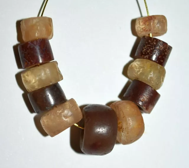 Ancient Agate Stone Excavated Djenne Dig Beads Mali African Trade 1000 Years Old