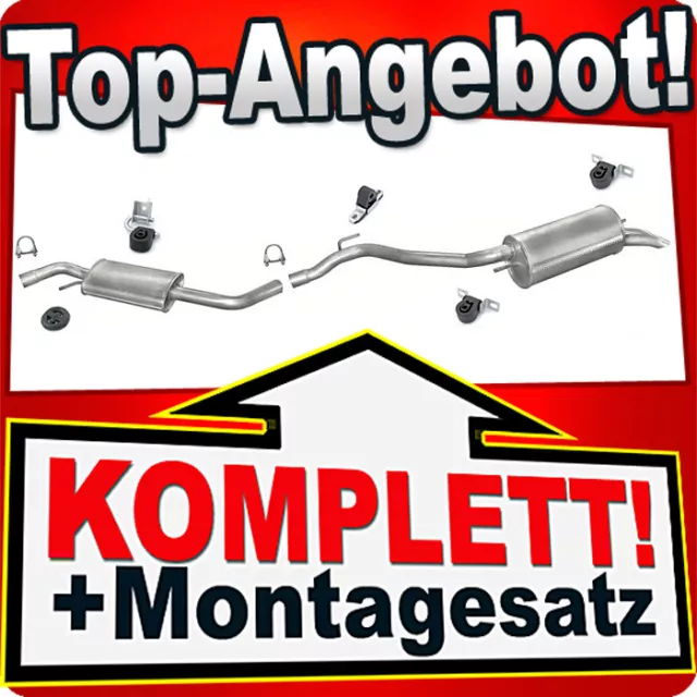 Auspuff für VW T4 TRANSPORTER IV 1.9 2.4 2.5 D TD TDI SWB 96-03 Auspuffanlage