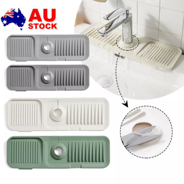 Kitchen Faucet Sink Splash Guard Silicone Faucet Water Catcher Drying Mat Pad