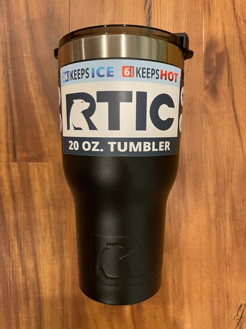 NEW RTIC 20 oz Tumbler Hot Cold Double Wall Vacuum Insulated 20oz Matte Black