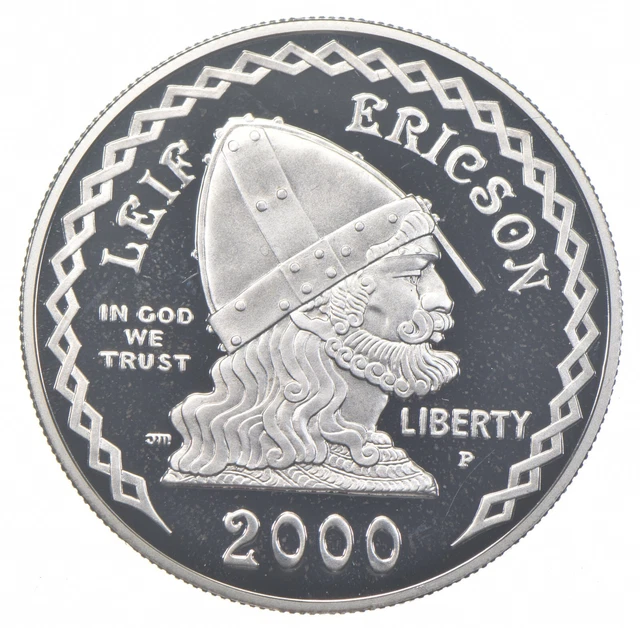 2000-P Proof Leif Ericson Commemorative Silver Dollar $1 *0246