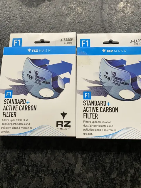 Lot Of 2 Brand New Rz Mask F1 Standard Active Carbon Filter Size X- Large