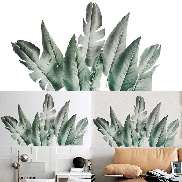 Pegatina de pared vidrio casa arte dormitorios calcomanía tropical baño