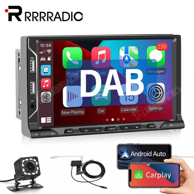 7" Android 13 DAB+ Autoradio GPS Navi mit Rückfahrkamera Doppel 2 DIN Bluetooth