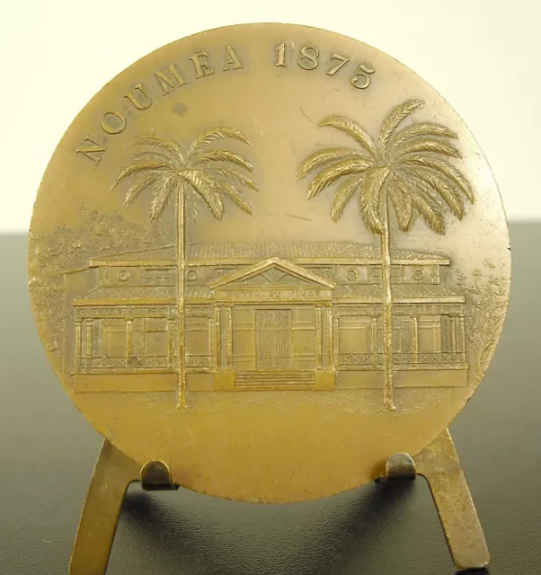 Medaglia Hotel Della Ville Noumea 1875-1975 Nuova Caledonia 62 MM 110 G Medal