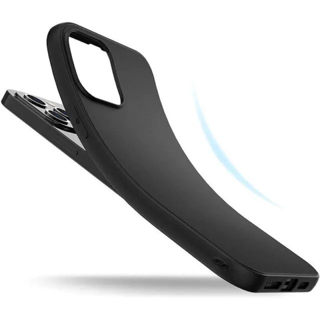 Schutz Hülle Handy Cover Silikon Case schwarz matt Apple Iphone Samsung Xiaomi