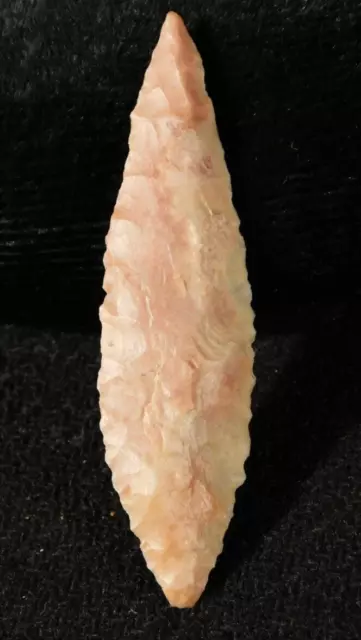 POINTED Base Lanceolate Arrowhead or Flint Artifact RIBBON Flaking Niger 9.87