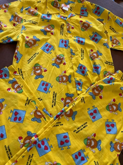 MR. POTATO HEAD Pajama Pants & Shirt Top & Bottoms Large Vintage Hasbro 2002 NEW