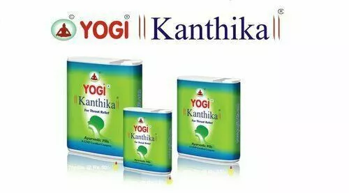 3 x Yogi Kanthika Pills for Throat Relief, Ayurvedic Pills 140x3Pills Sugar Free