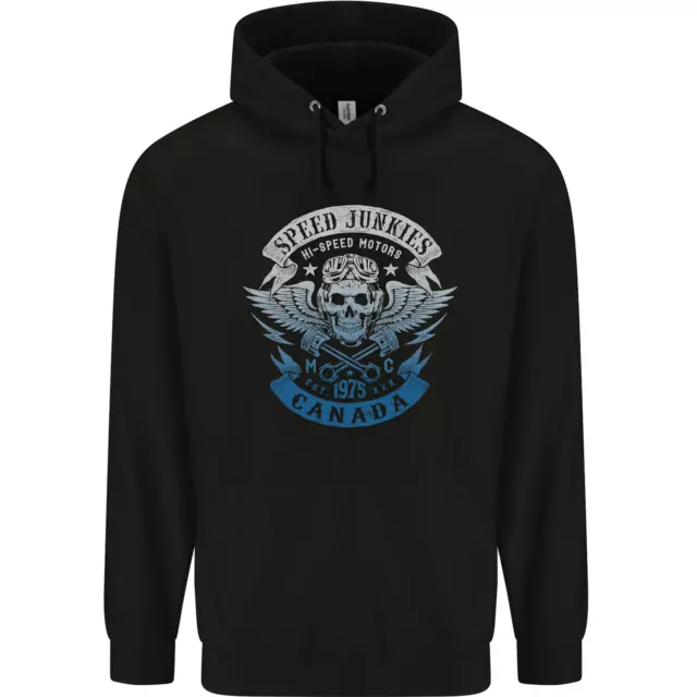 Canada Speed Junkies Biker Motorcycle Childrens Kids Hoodie