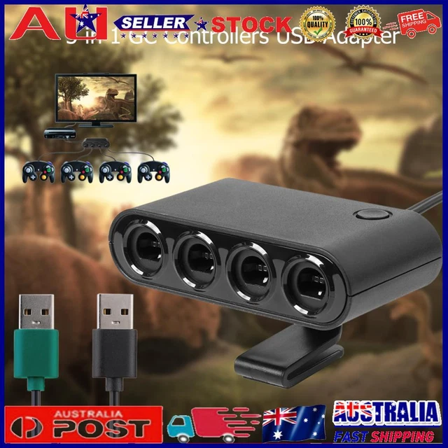 4 Ports GC Controllers USB Adapter Fit for Nintend Switch Wiiu/PC Consoles