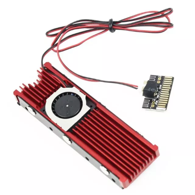 NVME NGFF M.2 2280 SSD Cool Heatsink Aluminum Heat Sink Thermal w/ Cooling Fan