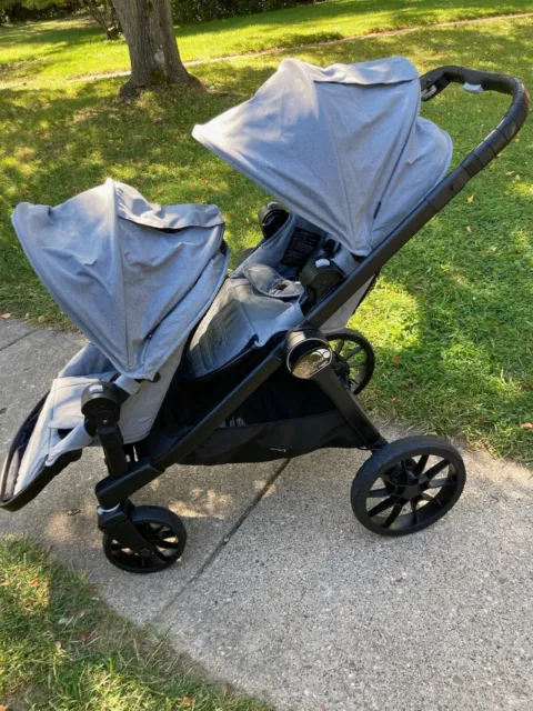 Baby Jogger - City Select Lux Stroller with Twin Seats and attachments