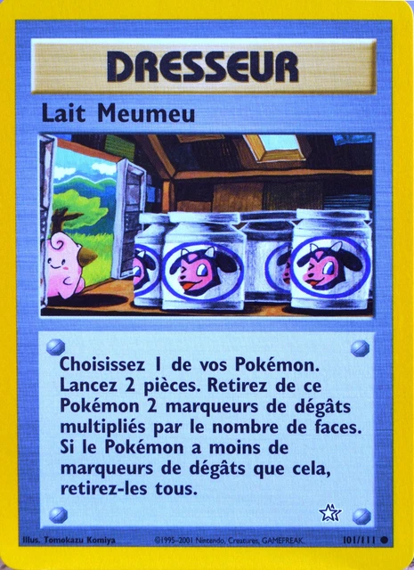 carte Pokémon 101/111 Lait Meumeu Dresseur Neo genesis (2001) NEUF FR