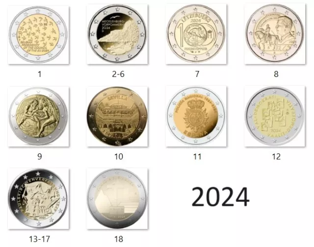 2 euro 2024 moneta commemorativa - disponibile in tutti i paesi - oncia