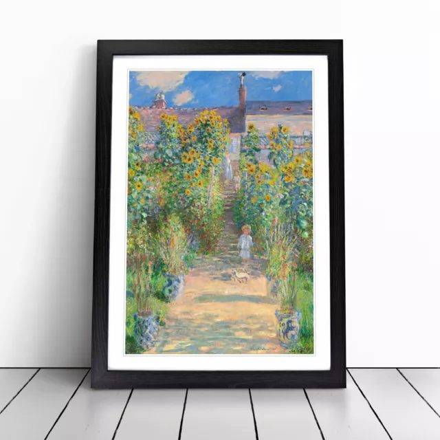 Garden At Vetheuil By Claude Monet Wall Art Print Framed Canvas Picture Poster