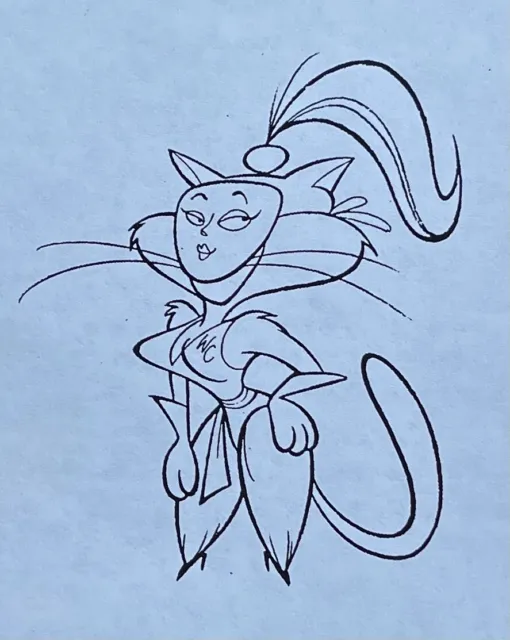 MIGHTY MOUSE 1987 WOMAN CAT CHARACTER  Bakshi Animation PHOTO COPY PRINT