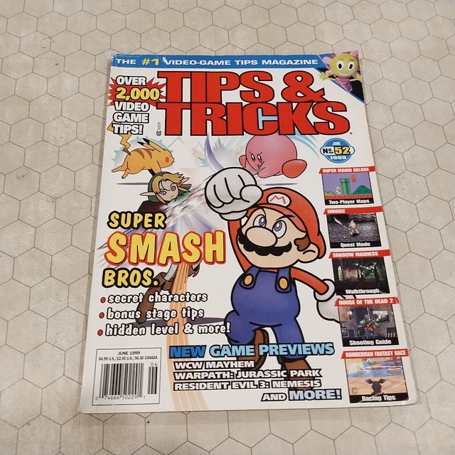 TIPS & TRICKS Video Game Magazine, June 1999 Super Smash Bros. Mario