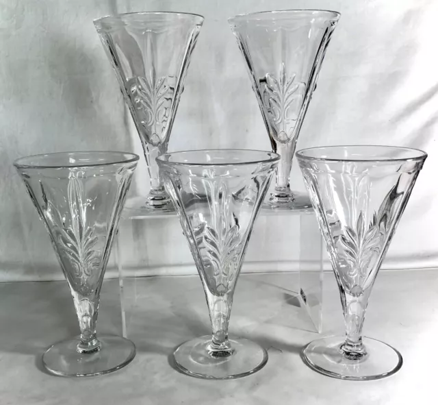 5 Fostoria Crystal Baroque 6 3/4" 9 oz. Water Goblets