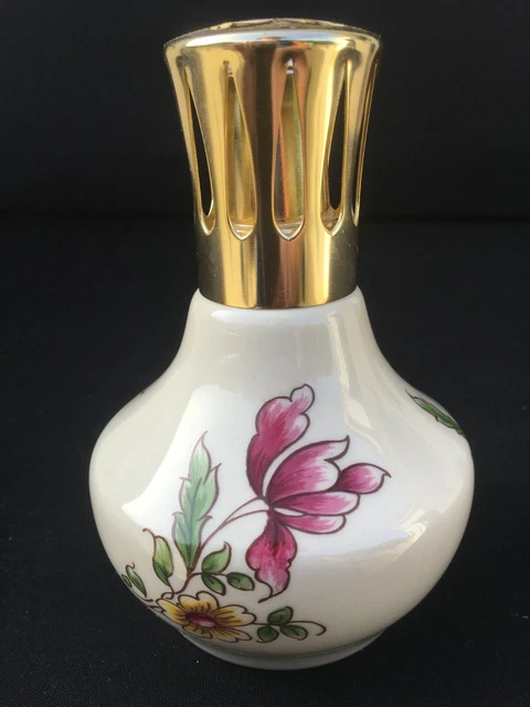 Lampe Berger Paris – Porcelaine, Décor Floral, N°32 (très Bon état, Micro-rayures)