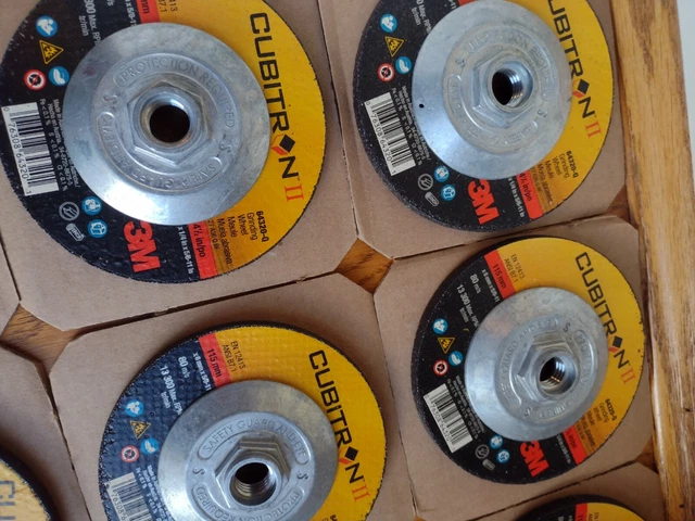 10 Box 4.5" 3M 64320-Q Cubitron Quick Change Depressed Center Grinding Wheels
