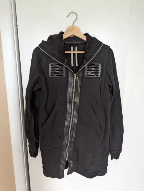 Rick Owens s/s14 VICIOUS Gimp Hoodie w/ leather detailing & cutouts szS