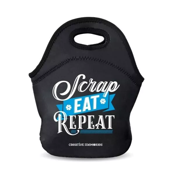 Bolso de Mano Creative Memories Negro para Almuerzo NUEVO - Chatarra, Comer, Repetir