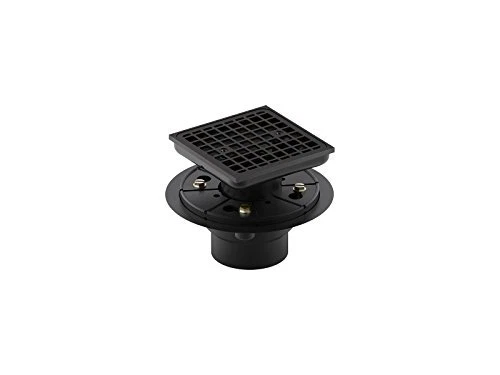 Kohler 9136-BL Square Design Tile-in Shower Drain Matte Black