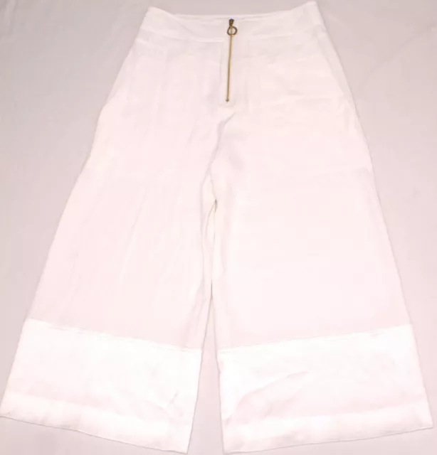 Derek Lam 10 Crosby Womens white Wide Leg Crop Capri Casual Pants, (32X23)