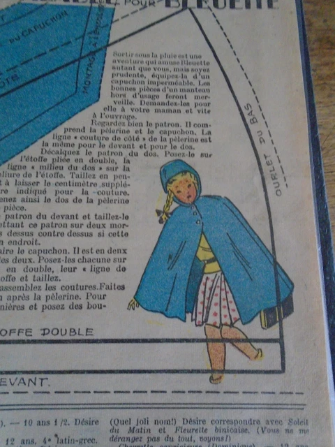 Patron Ancien Reproduction Costume D'été Pour Poupée 34cm, Modèle Juillet 1880, Vintage