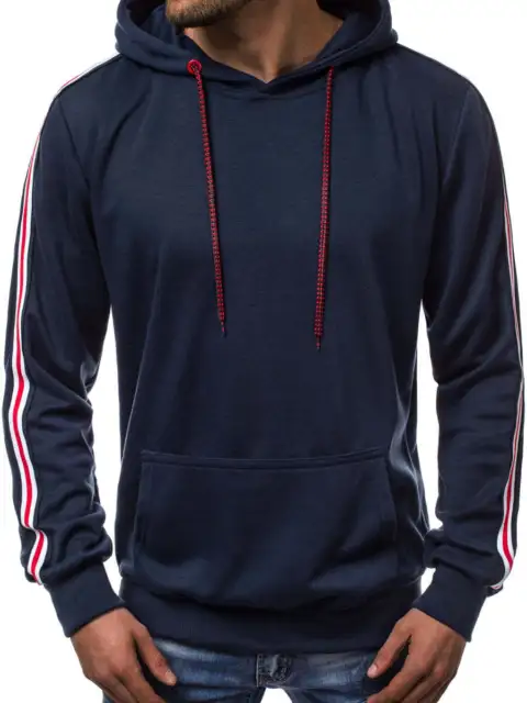 Hoodie Jumper Fashion Line Splicing Mens