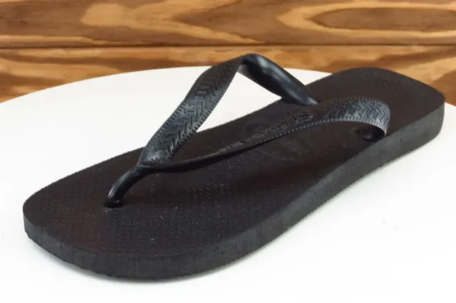 Havaianas Sz 7-8 M Black Flip Flop Synthetic Women Sandals
