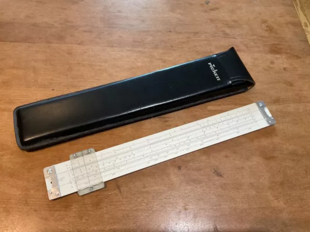 Vintage Pickett Slide Rule - 510-T - W/Black Case - Made In USA