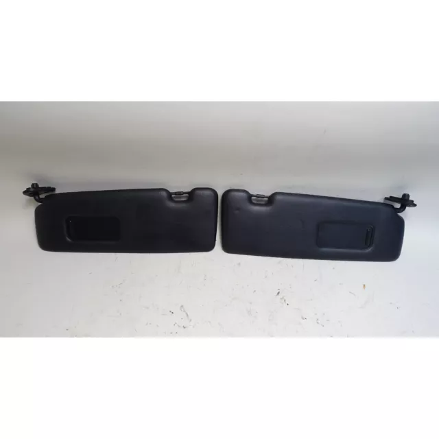 00-06 BMW E46 3-Series Convertible Factory Sun Visor Pair w/ Mirrors Black OEM