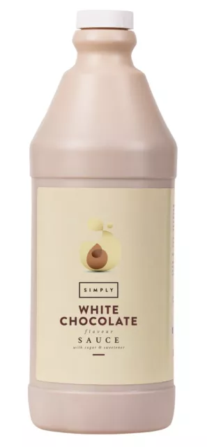 (8,78€/KG) Simply White Chocolate Sauce 2,5 kg,Weiße Schokoladensoße,Eissoße, UK