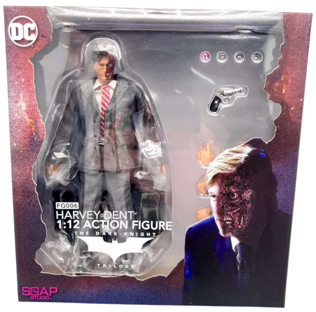 Harvey Dent Two Face Action Figure Soap Studio 1:12 Scale Batman The Dark Knight
